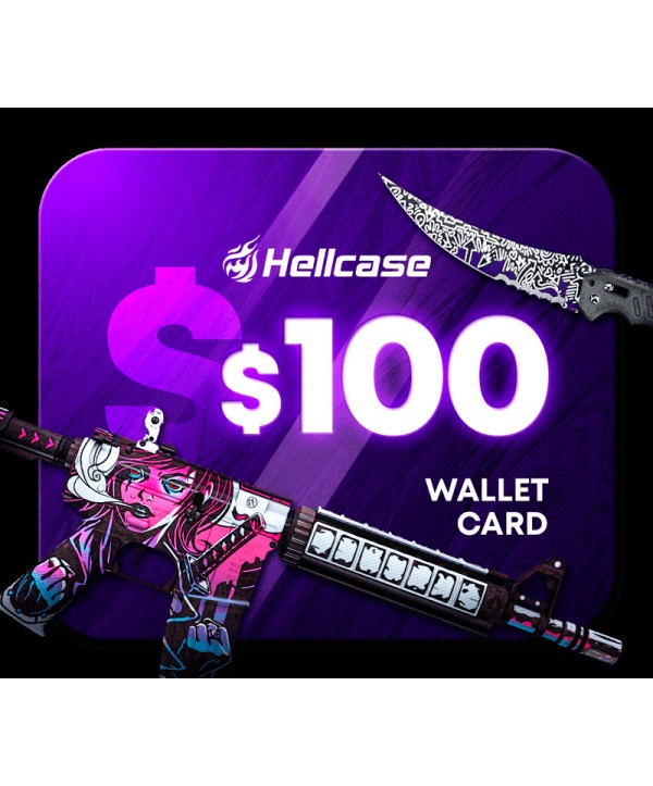 Hellcase.com 100 USD Wallet Card Code Key GLOBAL